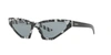 Prada Cat-eye Marbled Acetate Sunglasses In Grey-black