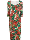 DOLCE & GABBANA PORTOFINO-PRINT MIDI DRESS