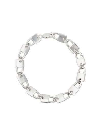 Hatton Labs Padlock Link Bracelet - 银色 In Silver