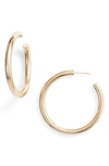 Jennifer Zeuner Lou Medium Thick Hoop Earrings, 2" In Gold Vermeil