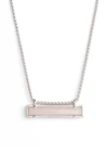Kendra Scott Leanor Pendant Necklace In Rose/ Silver