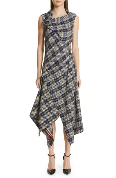 navy blue dress for baby girl Plaid Winter Dress Casablanca, Green / M main image 0