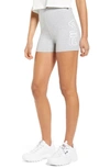Fila Beatriz Logo Bike Shorts In Light Grey Marl