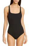 GANNI TEXTURED ONE-PIECE SWIMSUIT,A1831