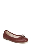 Sam Edelman Felicia Ballet Flats Women's Shoes In Spiced Mahogany Leather