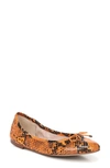 Sam Edelman Felicia Flat In Neon Orange Leather