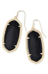 Kendra Scott Elle Statement Drop Earrings In Black/ Gold