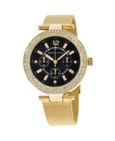 Adrienne Vittadini Collection Women's Navy Dial Analog Quartz Gold-tone Watch