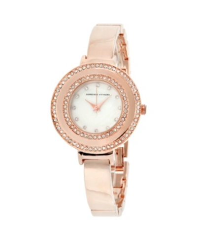 Adrienne Vittadini Collection Women's Rose Gold Analog Quartz Watch In Pink