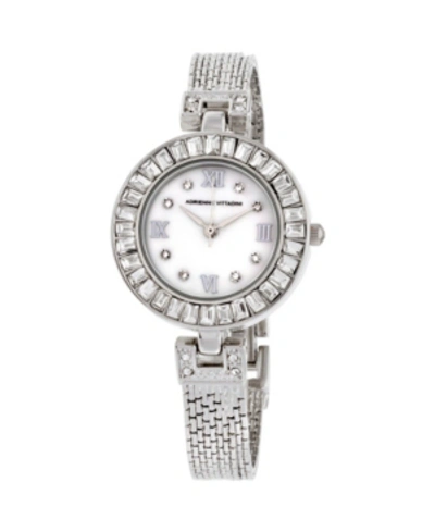 Adrienne Vittadini Collection Women's Silver Quartz Watch With Mother Of Pearl Dial