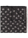 ALEXANDER MCQUEEN SKULL EMBROIDERED SCARF