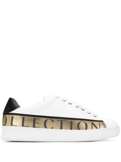 Versace Collection Logo Trim Sneakers - 白色 In White