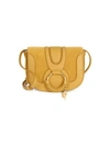 See By Chloé Hana Leather & Suede Saddle Bag In Yellow