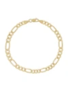 Saks Fifth Avenue 14k Yellow Gold Concave Figaro Link Bracelet