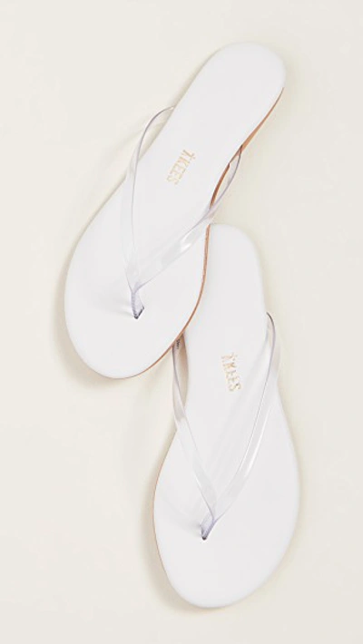 Tkees The Boyfriend Leather Flip-flops In White