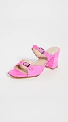 Maryam Nassir Zadeh Una Double-buckle Sandals In Azalea
