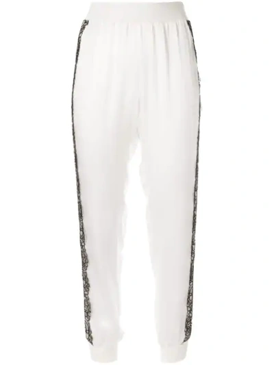 Giambattista Valli Appliqué Detail Track Trousers In White