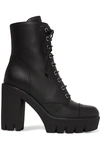 GIUSEPPE ZANOTTI LEATHER PLATFORM ANKLE BOOTS