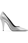 SAINT LAURENT KIKI MIRRORED-LEATHER PUMPS