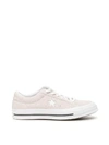 Converse One Star Vintage Suede Low Top Sneakers In White White White (white)