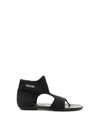 PRADA STRETCH SOCK SANDALS WITH LOGO,10962174