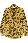 SAINT LAURENT ZEBRA-PRINT SILK-CREPE SHIRT