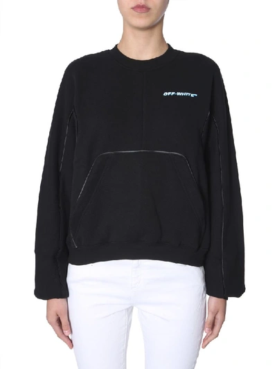 Off-white Crew Neck Sweatshirt In Black