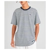 Nike Men's Sportswear Stripe Futura T-shirt In Grey Size Large 100% Cotton