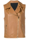 BRUNELLO CUCINELLI SLEEVELESS BIKER JACKET