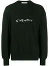 GIVENCHY GIVENCHY EMBROIDERED LOGO JUMPER - 黑色