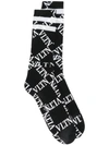 VALENTINO logo print socks