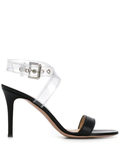 Gianvito Rossi Transparent Strap Sandals In Black