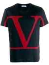 VALENTINO VALENTINO T-SHIRT MIT LOGO - BLAU