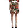 DOLCE & GABBANA DOLCE AND GABBANA RED GERANIUM MINISKIRT