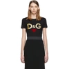 DOLCE & GABBANA DOLCE AND GABBANA BLACK DG HEART T-SHIRT