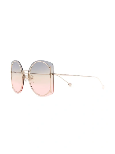 Ferragamo Salvatore  Eyewear Oversized Sunglasses - Gold