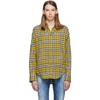 DSQUARED2 DSQUARED2 YELLOW PLAID EASY DEAN SHIRT