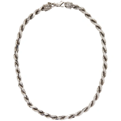 Emanuele Bicocchi Silver French Rope Necklace