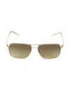 Oliver Peoples Clifton 58mm Aviator Sunglasses In Gold