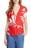 JOIE BOSKO FLORAL SILK TOP,19-1-004867-TP02409