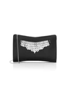 JIMMY CHOO Venus Embellished Fringe Satin Clutch