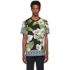 DOLCE & GABBANA DOLCE AND GABBANA MULTICOLOR ORCHID PRINT T-SHIRT