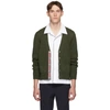 THOM BROWNE THOM BROWNE GREEN RELAXED-FIT CARDIGAN