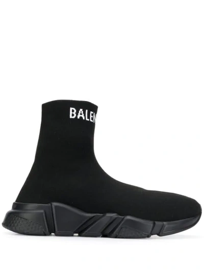 Balenciaga Speed Knitted Sneakers - 黑色 In Black