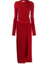 Alexandre Vauthier Asymmetric Cut Out Evening Dress - Red