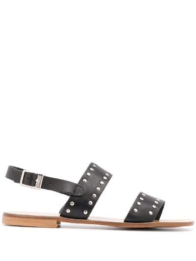 Fabio Rusconi Studded Flat Sandals - Black