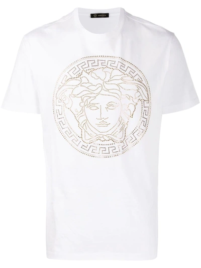 VERSACE MEDUSA MOTIF STUDDED T-SHIRT