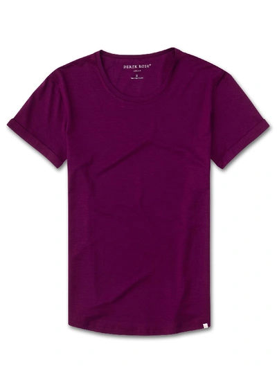 Derek Rose Women's Leisure T-shirt Lara Micro Modal Stretch Berry