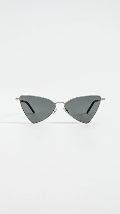 Saint Laurent Jerry Geometric-frame Sunglasses In Black