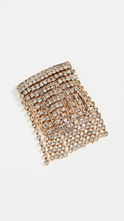 Elizabeth Cole Bowers Hair Comb In Gold Crystal